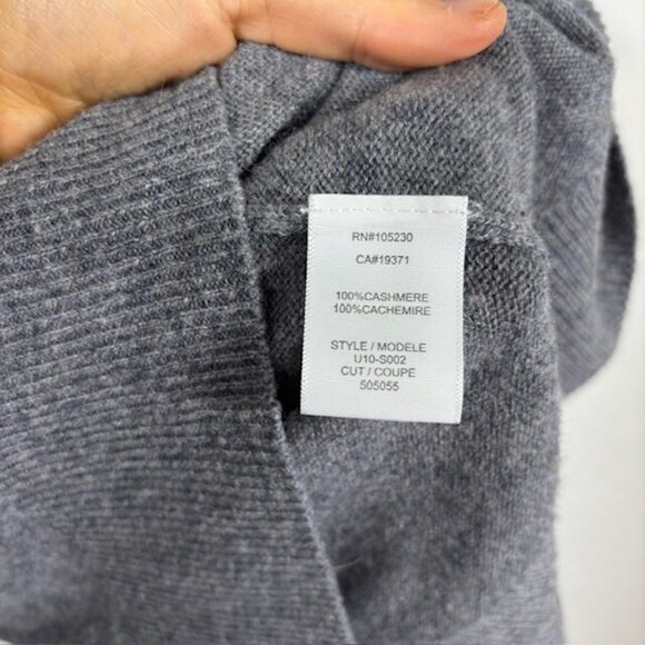 Equipment Cashmere Sweater Womens Small V Neck Pullover Gray Femme - Picture 4 of 5